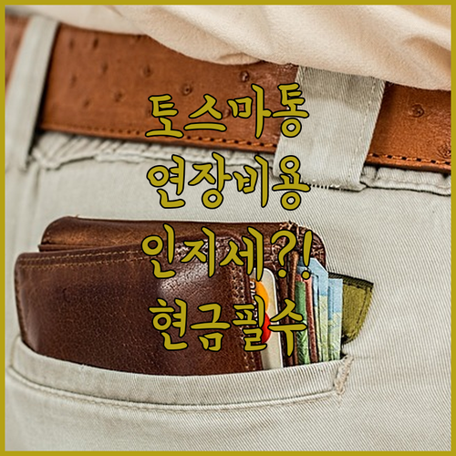 토스뱅크 마이너스통장 연장 인지세 및 추가 비용 정리