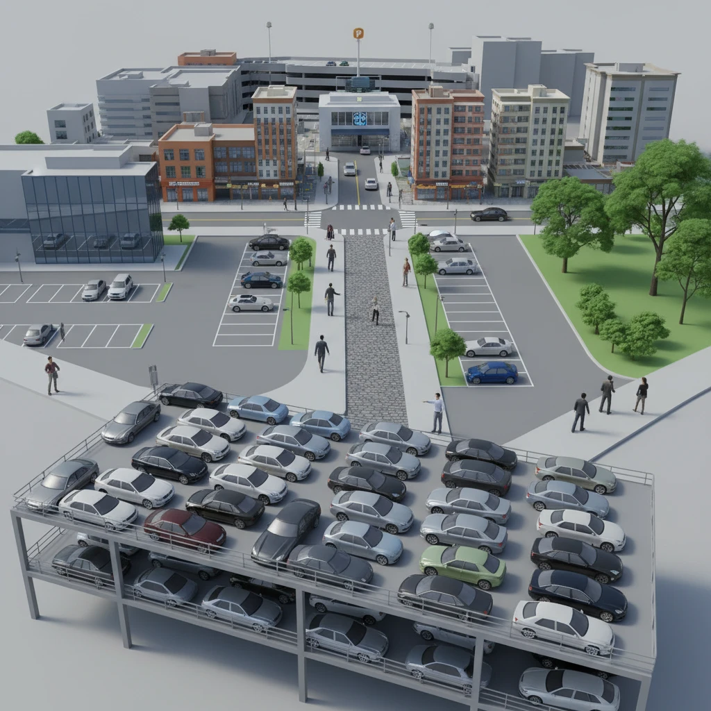 마들역 주변 주차장 전경