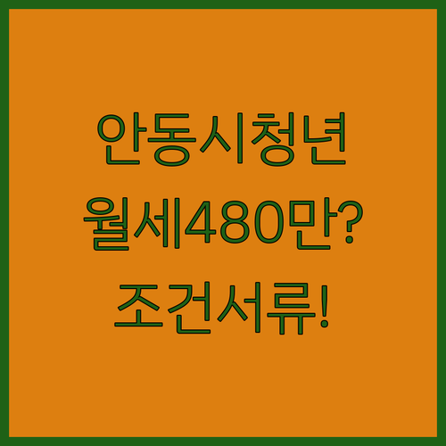 안동시 청년월세 지원 최대 480만원 받는 조건과 서류