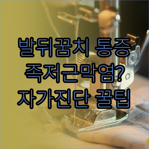 발뒤꿈치 통증 족저근막염 자가 진단 | 성동구 정형외과 추천, 생활 관리법
