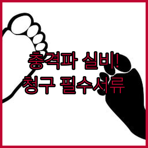 정형외과 체외충격파 치료 실비 청구 방법과 필수 서류